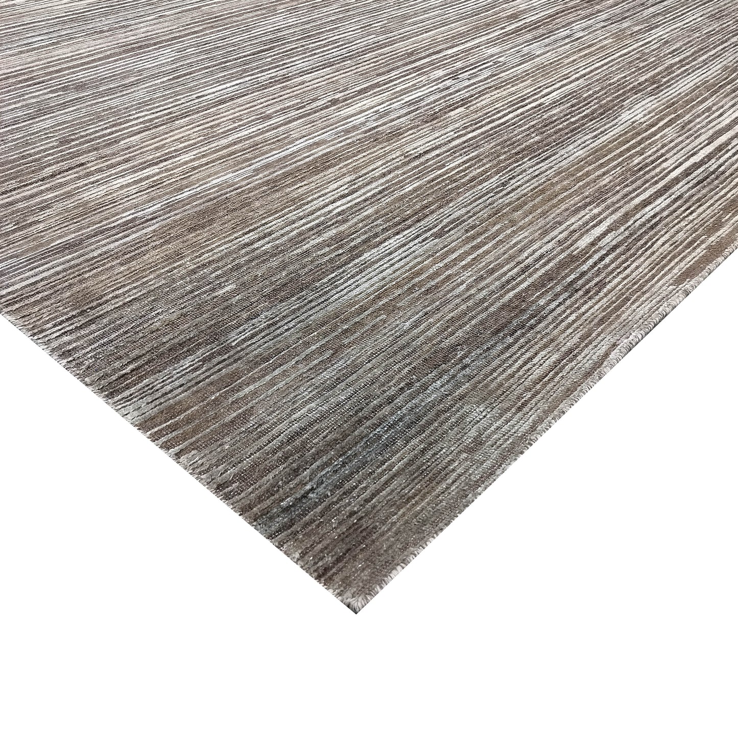 Brown Silk Wool Oxidized Modern Handknotted 9.10x14.2ft 300x432cms Area Rug