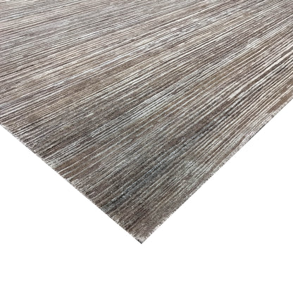 Brown Silk Wool Oxidized Modern Handknotted 9.10x14.2ft 300x432cms Area Rug