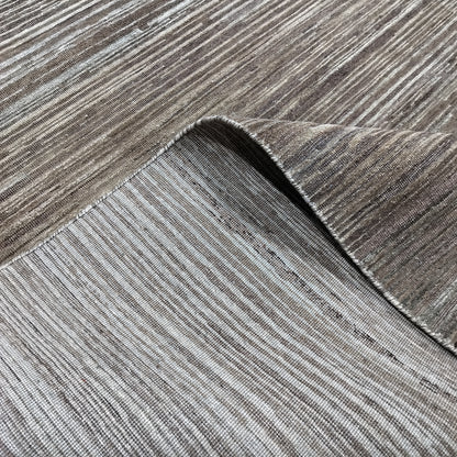 Brown Silk Wool Oxidized Modern Handknotted 9.10x14.2ft 300x432cms Area Rug