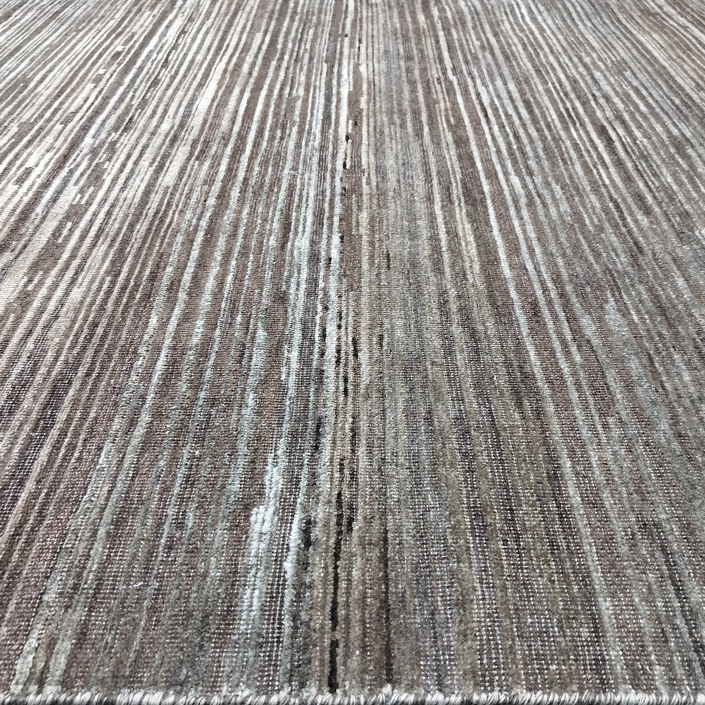 Brown Silk Wool Oxidized Modern Handknotted 9.10x14.2ft 300x432cms Area Rug