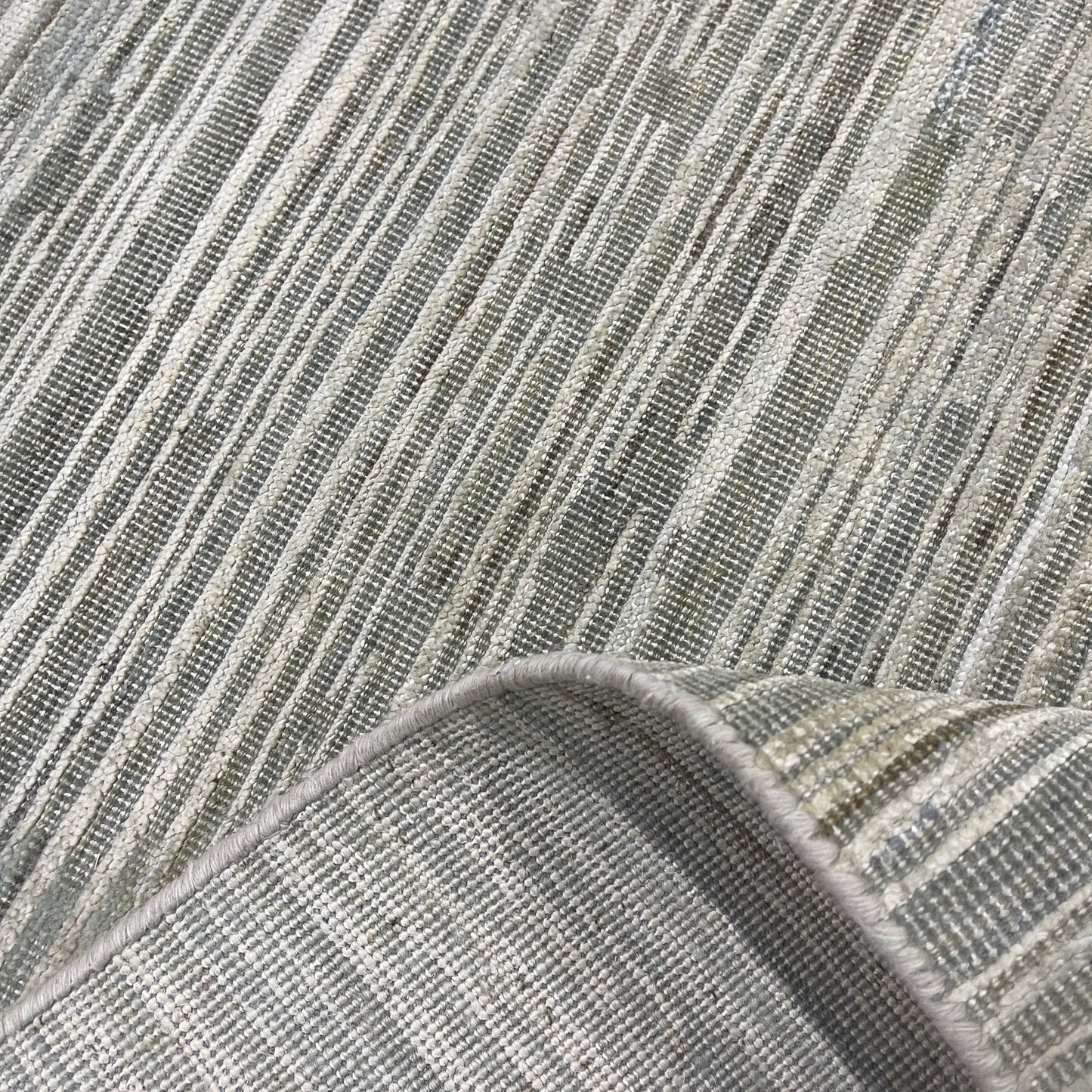 Grey Ivory, Silk Wool Modern Textured Handknotted 8.0x10.6Ft 245x320Cms Area Rug
