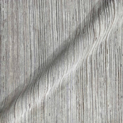 Grey Ivory, Silk Wool Modern Textured Handknotted 8.0x10.6Ft 245x320Cms Area Rug