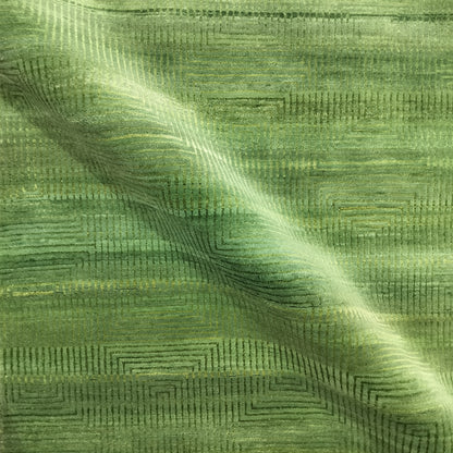 Green Gold, Silk Wool Modern Handknotted 8.11x12.0Ft 271x365Cms Area Rug