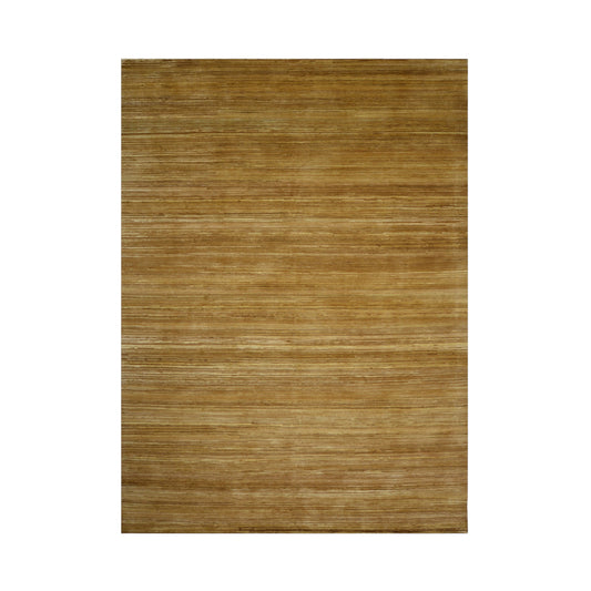 Gold Brown, Silk Wool Regular Modern Textured Handknotted 9.10x14.2Ft 300x431Cms Area Rug