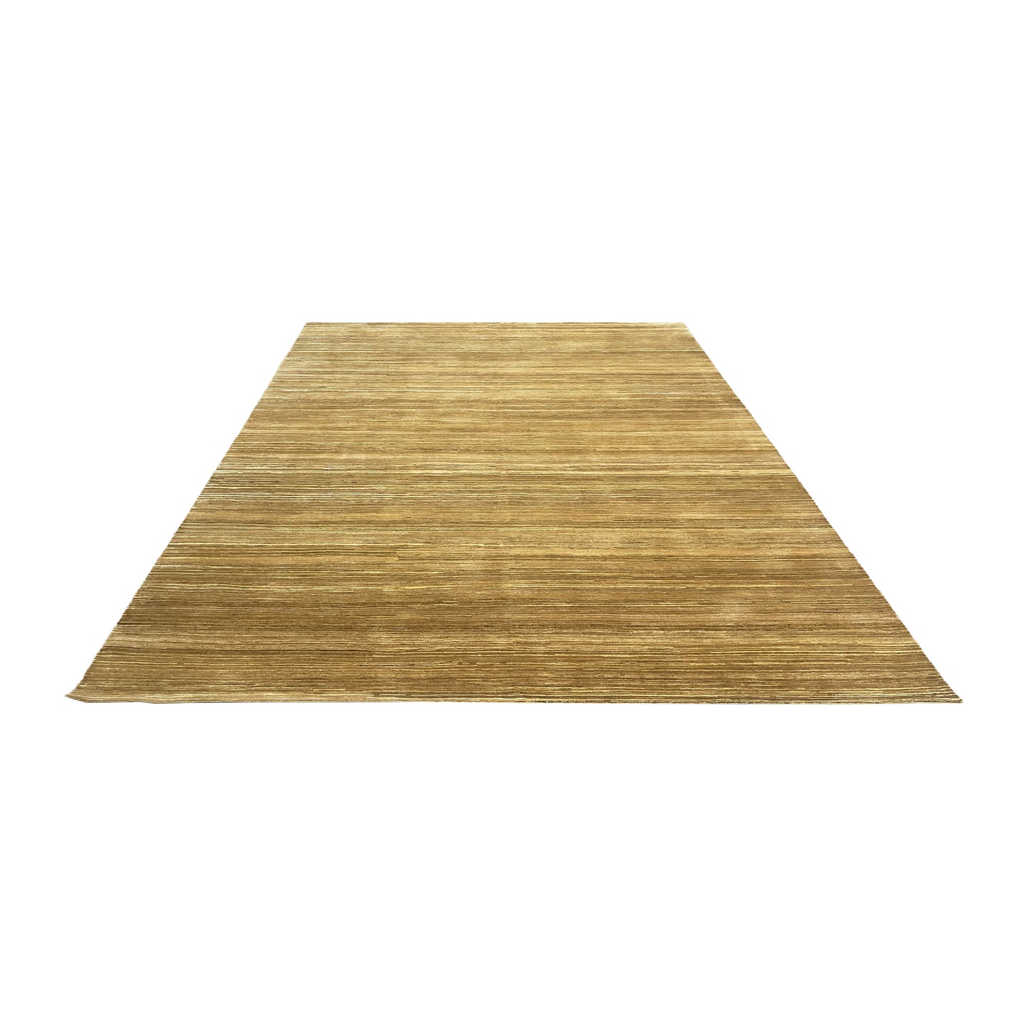 Gold Brown, Silk Wool Regular Modern Textured Handknotted 9.10x14.2Ft 300x431Cms Area Rug