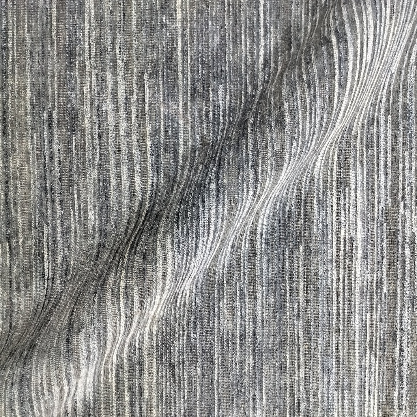 Blue Grey, Silk Wool Oxidized Modern Plain Handknotted 5.0x6.11Ft 152x212Cms Area Rug