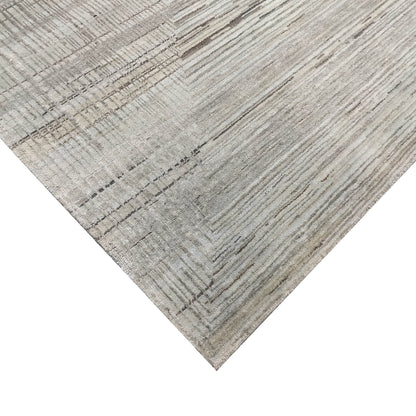 Grey Multy, Silk Wool Regular Modern Handknotted 8.11x12.1Ft 272x368Cms Area Rug