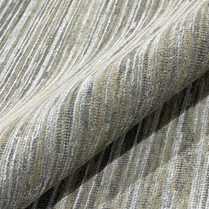 Beige and Grey, Silk Wool Oxidized Modern Solid Handknotted 9.9x13.11ft 296x423Cms Area Rug