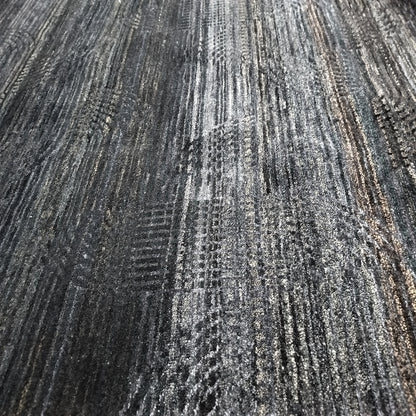 Black and Blue, Silk Wool Regular Pile Modern Geometrical Handknotted 11.10x14.11ft 360x456Cms Area Rug