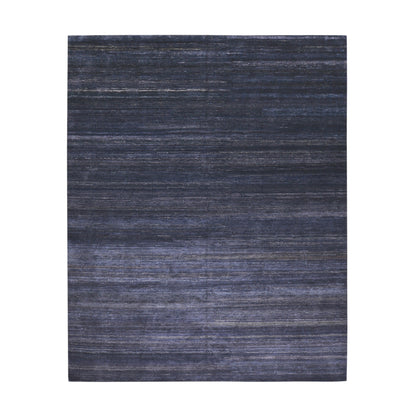 Black and Blue, Silk Wool Regular Pile Modern Geometrical Handknotted 11.10x14.11ft 360x456Cms Area Rug