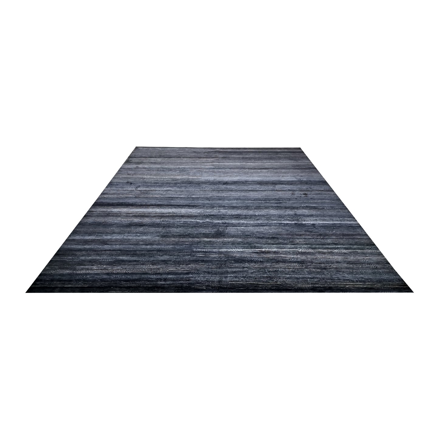 Black and Blue, Silk Wool Regular Pile Modern Geometrical Handknotted 11.10x14.11ft 360x456Cms Area Rug