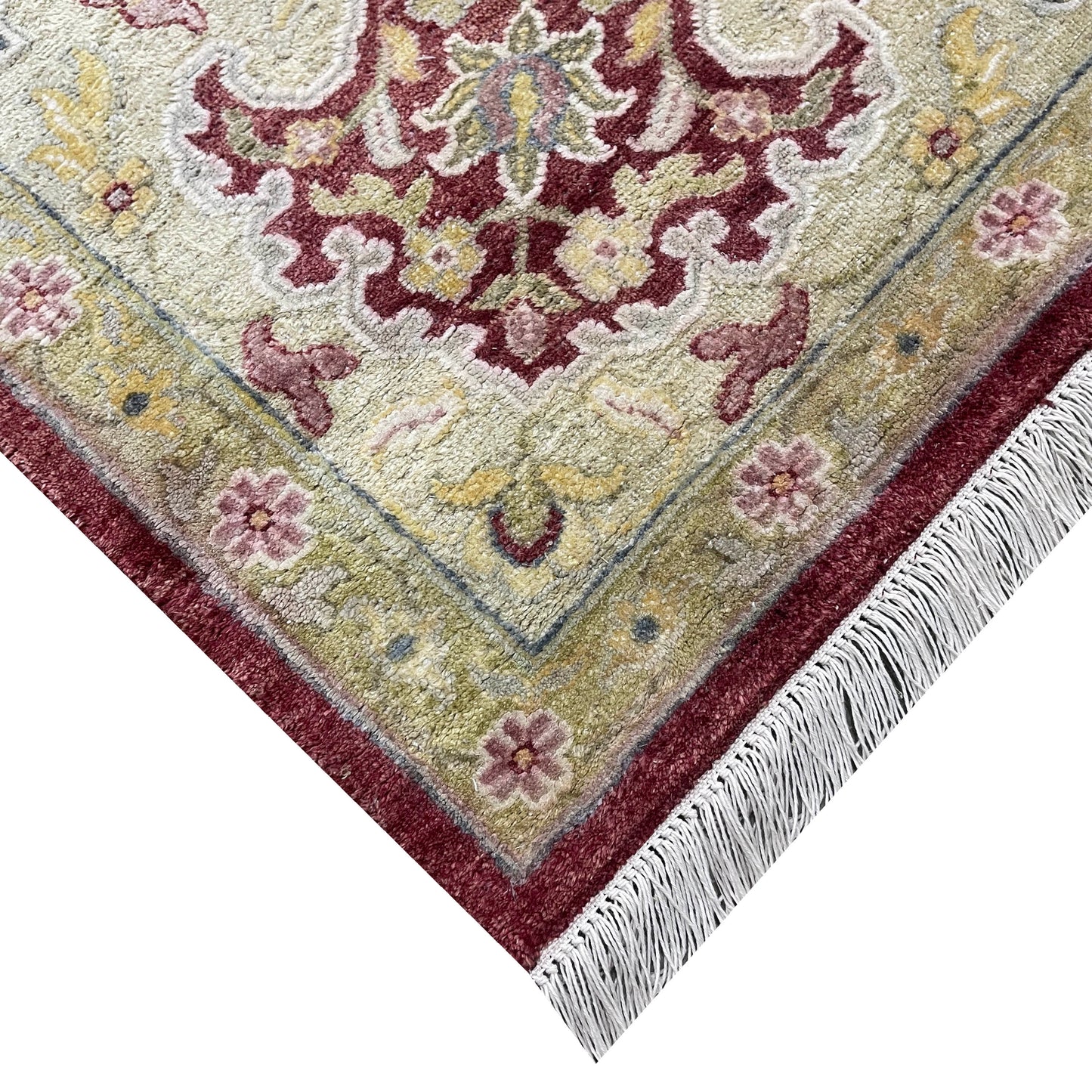 Red and Ivory Silk Hunting Persian Traditional Handknotted 10.1x14.1ft 306x430Cms Area Rug