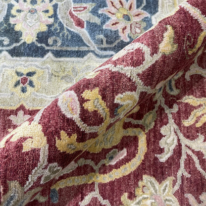 Red and Ivory Silk Hunting Persian Traditional Handknotted 10.1x14.1ft 306x430Cms Area Rug