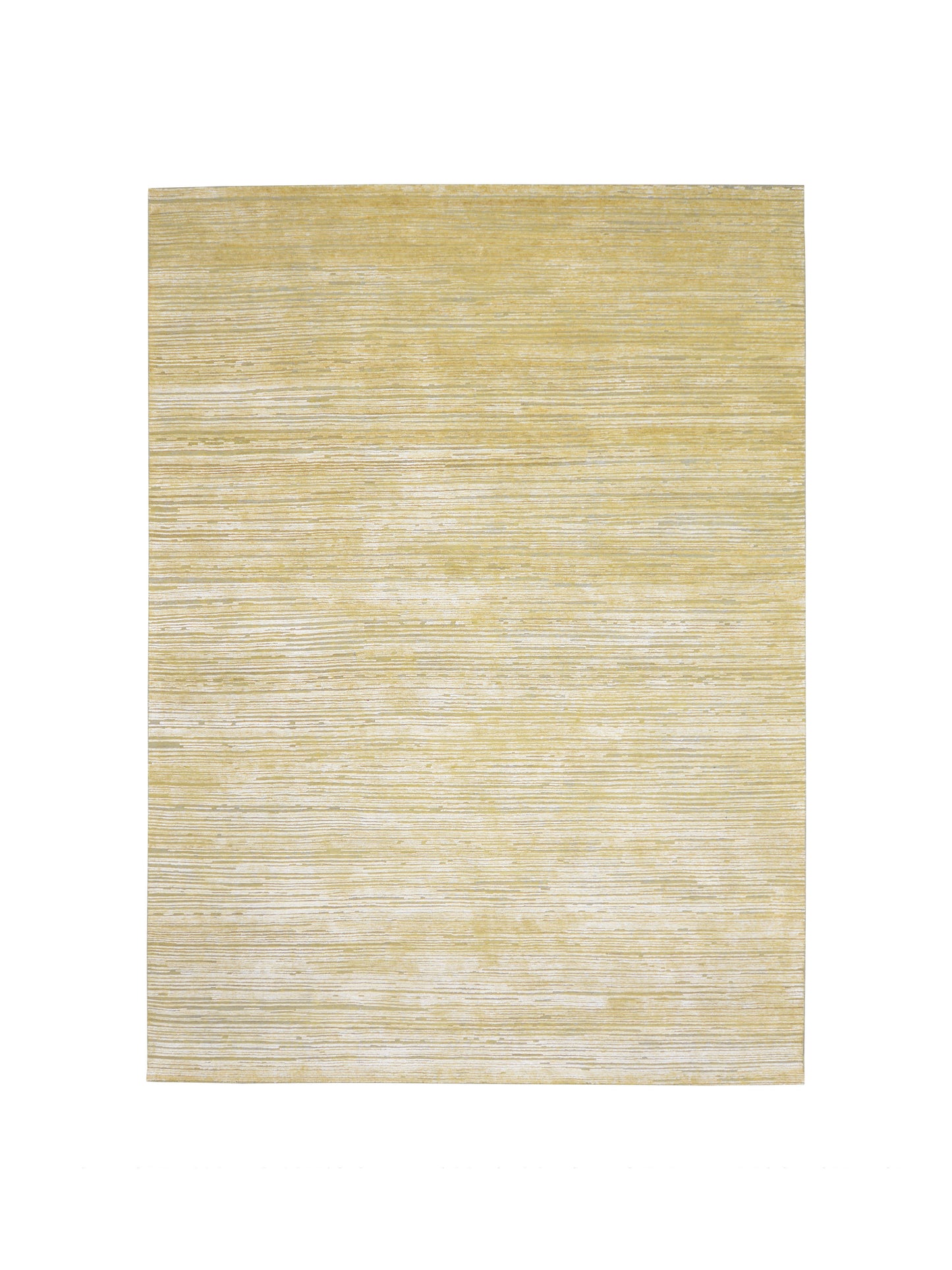 Gold Green Silk Wool Oxidized Modern Handknotted 8.10x12.2ft 269x371cms Area Rug