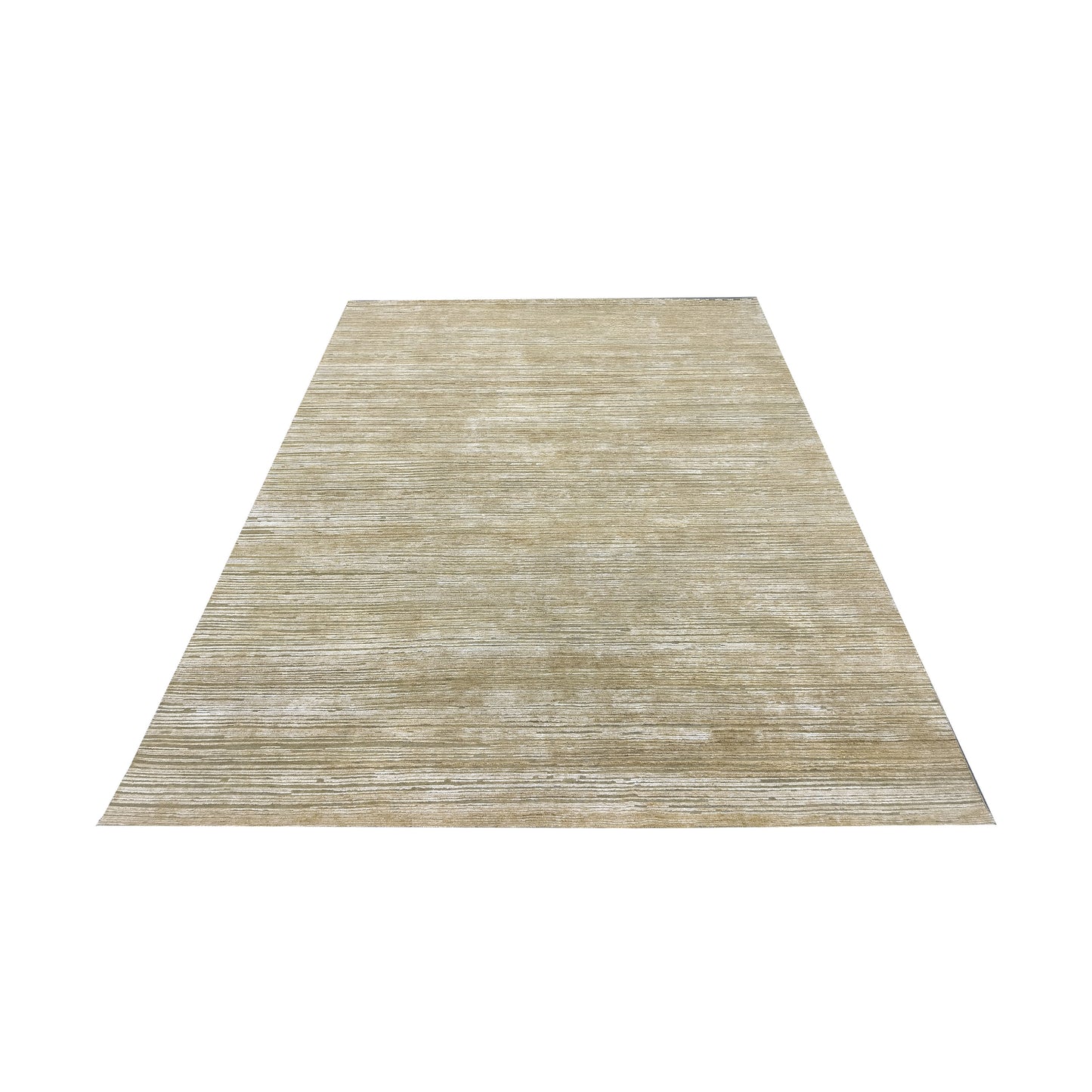 Gold Green Silk Wool Oxidized Modern Handknotted 8.10x12.2ft 269x371cms Area Rug