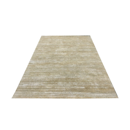 Gold Green Silk Wool Oxidized Modern Handknotted 8.10x12.2ft 269x371cms Area Rug