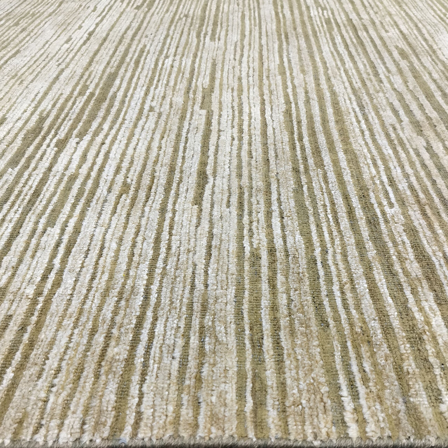 Gold Green Silk Wool Oxidized Modern Handknotted 8.10x12.2ft 269x371cms Area Rug