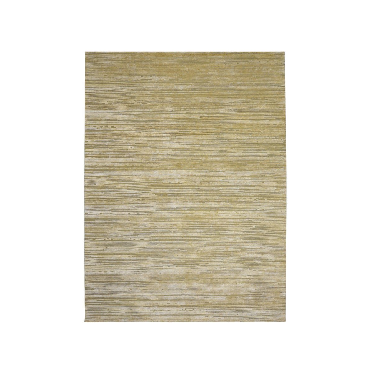 Gold Green Silk Wool Oxidized Modern Handknotted 8.10x12.2ft 269x371cms Area Rug