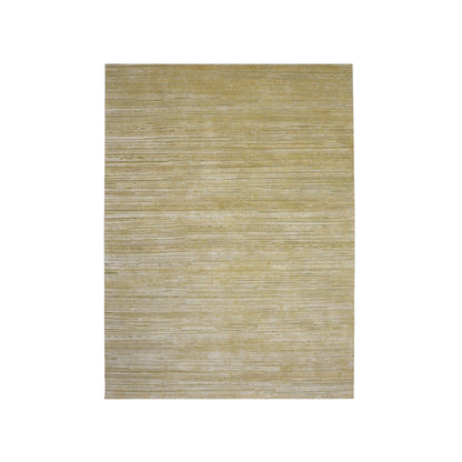 Gold Green Silk Wool Oxidized Modern Handknotted 8.10x12.2ft 269x371cms Area Rug
