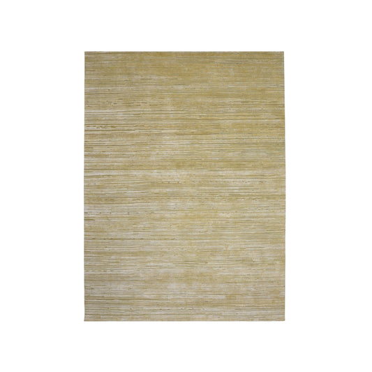 Gold Green Silk Wool Oxidized Modern Handknotted 8.10x12.2ft 269x371cms Area Rug