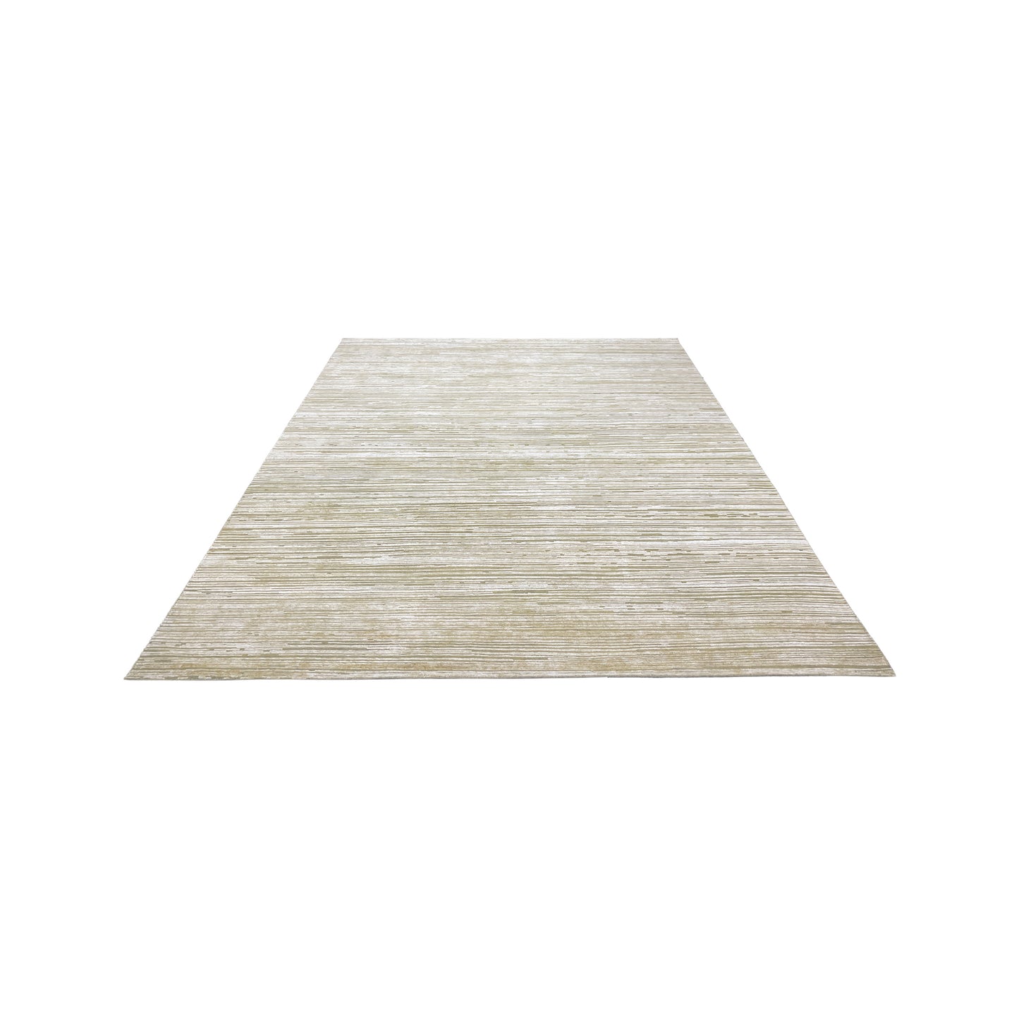 Gold Green Silk Wool Oxidized Modern Handknotted 8.10x12.2ft 269x371cms Area Rug