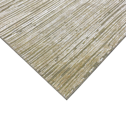 Gold Green Silk Wool Oxidized Modern Handknotted 8.10x12.2ft 269x371cms Area Rug