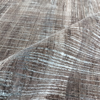 Brown Gold, Silk Wool Regular Modern Handknotted 8.9X12.0 Ft 257X366Cms Area Rug