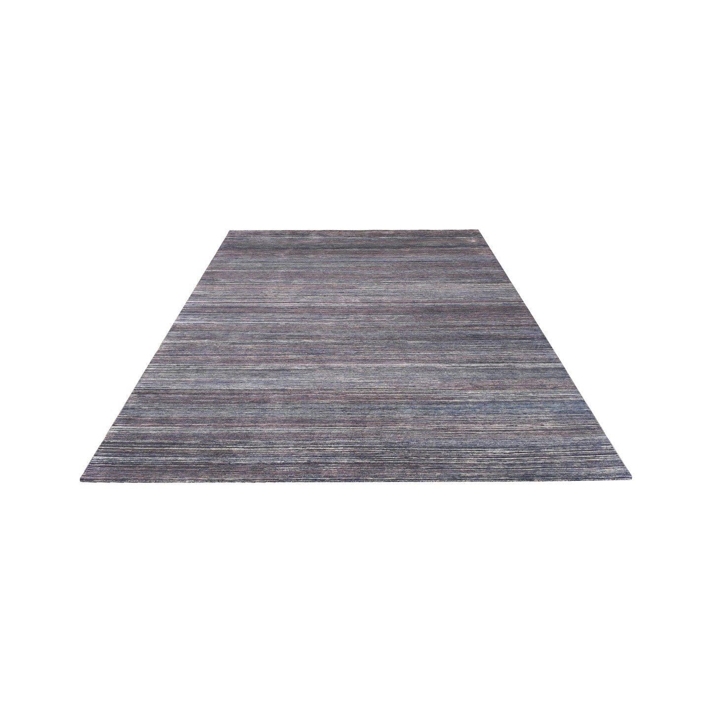 Grey and Brown, Silk Wool Oxidized Modern Solid Handknotted 8.11x12.1ft 275x368Cms Area Rug