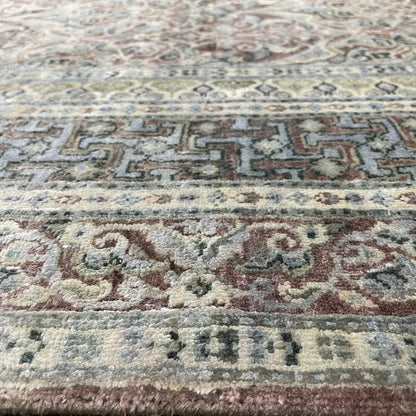Brown and Gold, Pure Silk Traditional Persian Handknotted 11.7x14.9ft 353x449Cms Area Rug