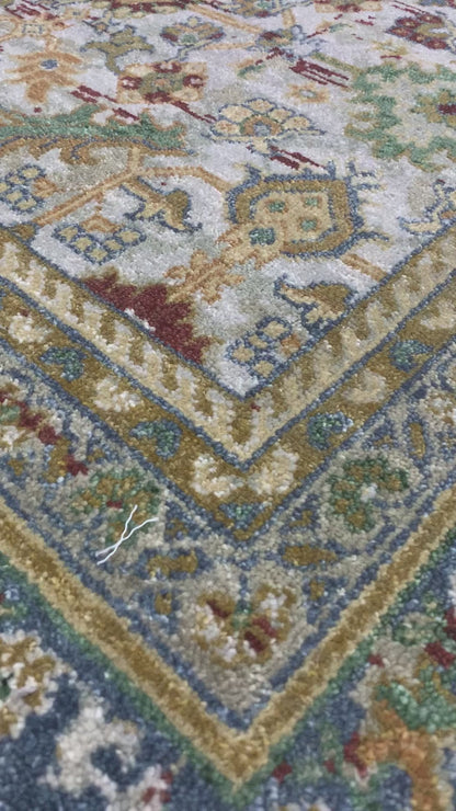 Blue and Multy Pure Wool Traditional Handknotted Area Rug