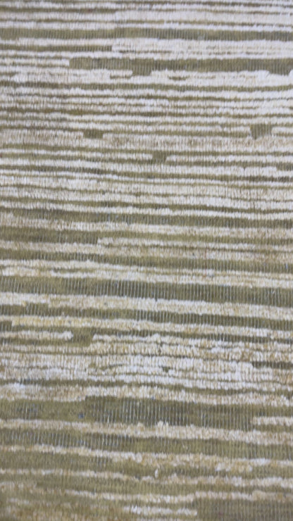 Gold Green Silk Wool Oxidized Modern Handknotted 8.10x12.2ft 269x371cms Area Rug