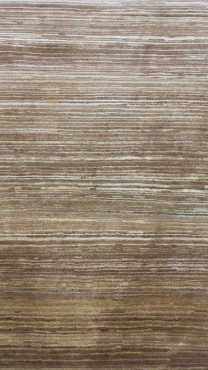 Gold Brown, Silk Wool Regular Modern Textured Handknotted 9.10x14.2Ft 300x431Cms Area Rug