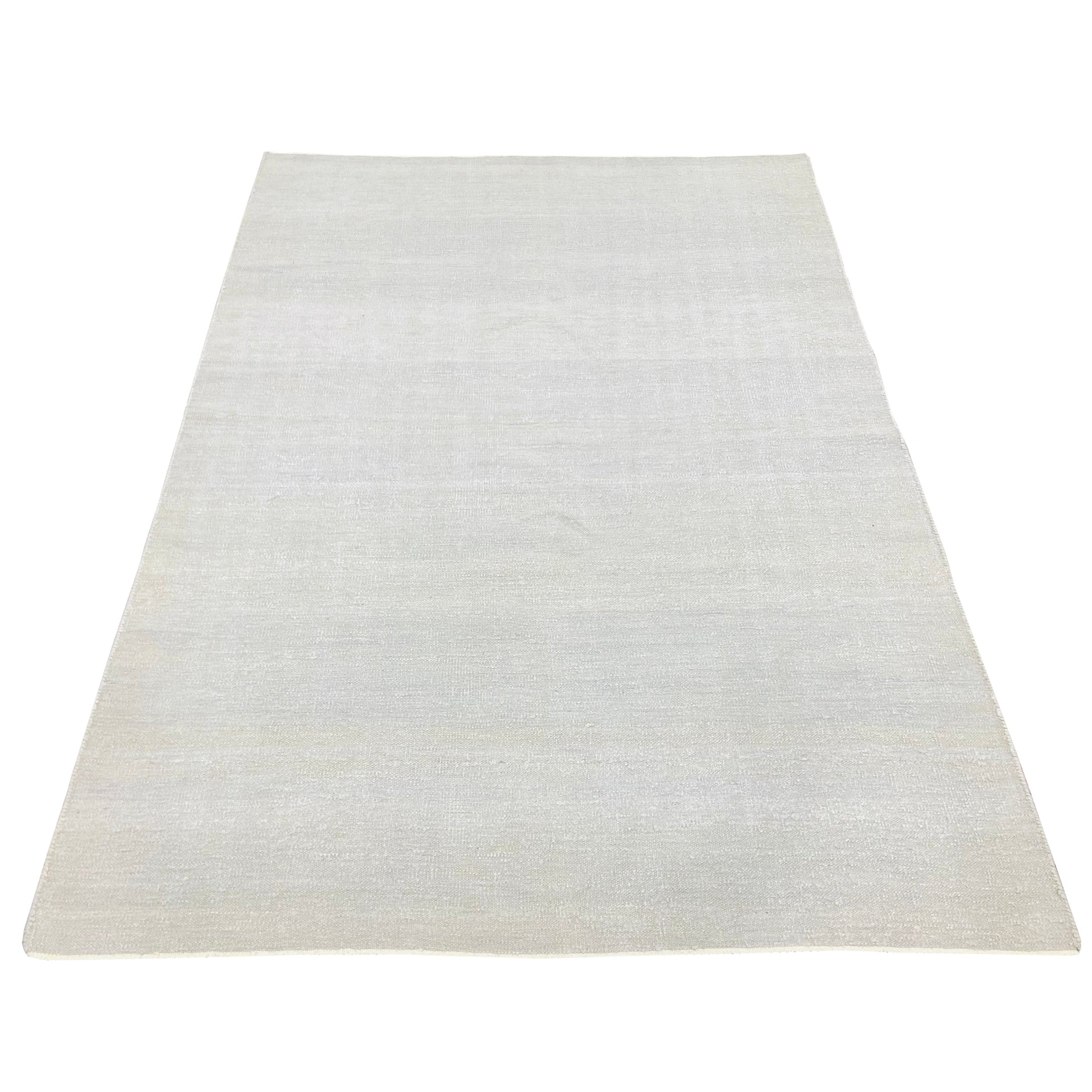 Get trendy with Ivory Silk Plain Grey Kilim 3.11x5.11ft 119x179Cms - Kilims available at Jaipur Oriental Rugs. Grab yours for $99.00 today!