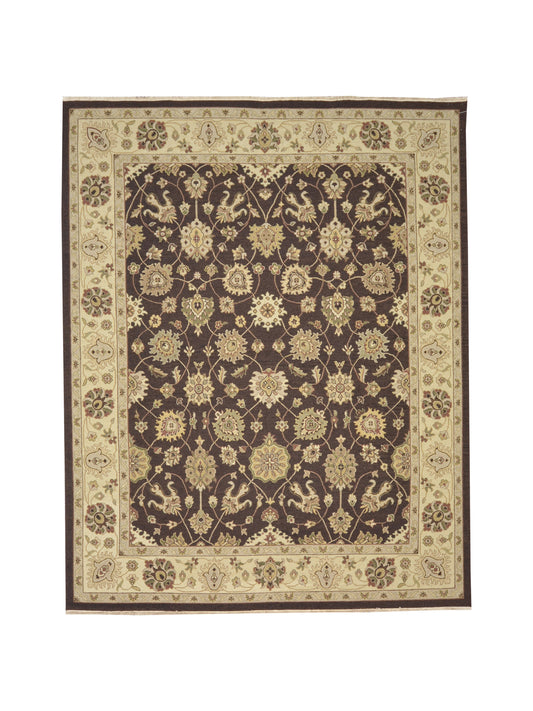 Get trendy with Brown Pure Wool Traditional Soumak Area Rug 7.11x9.11ft 242x302Cms - Traditional Rugs available at Jaipur Oriental Rugs. Grab yours for $785.00 today!