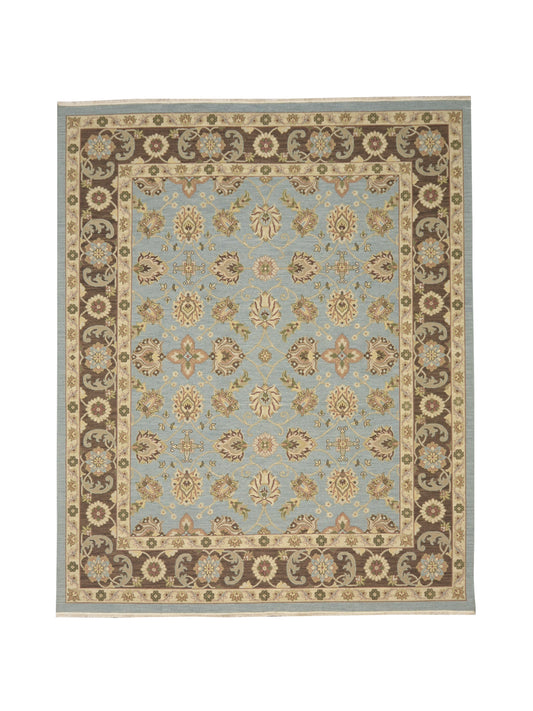 Get trendy with L.Blue Pure Wool Traditional Soumak Area Rug 8.2x9.11ft 247x300Cms - Traditional Rugs available at Jaipur Oriental Rugs. Grab yours for $810.00 today!