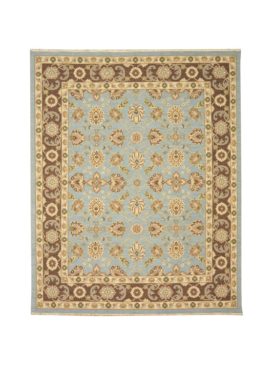 Get trendy with L.Blue Pure Wool Traditional Soumak Area Rug 8.0x9.11ft 244x302Cms - Traditional Rugs available at Jaipur Oriental Rugs. Grab yours for $799.00 today!