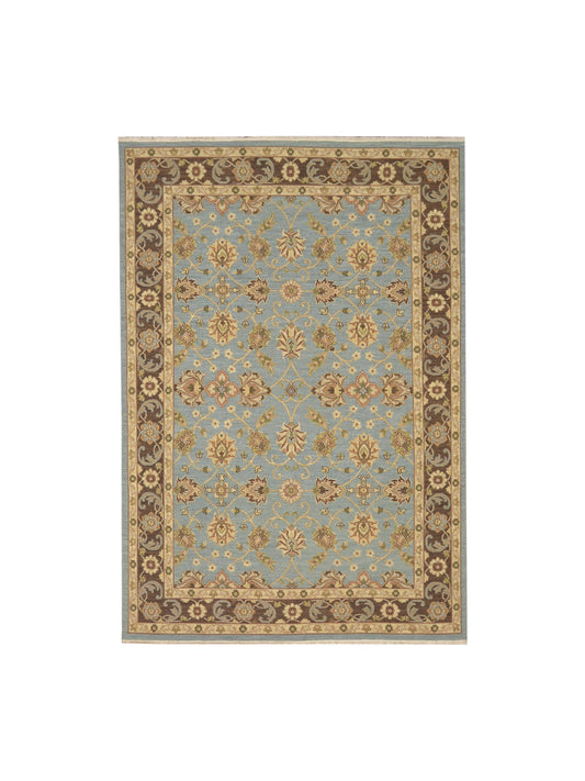 Get trendy with L.Blue Pure Wool Traditional Soumak Area Rug 6.1x8.11ft 185x270Cms - Traditional Rugs available at Jaipur Oriental Rugs. Grab yours for $545.00 today!