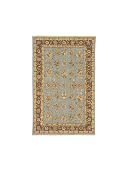 Get trendy with L.Blue Pure Wool Traditional Soumak Area Rug 5.1x7.11ft 155x240Cms - Traditional Rugs available at Jaipur Oriental Rugs. Grab yours for $399.00 today!