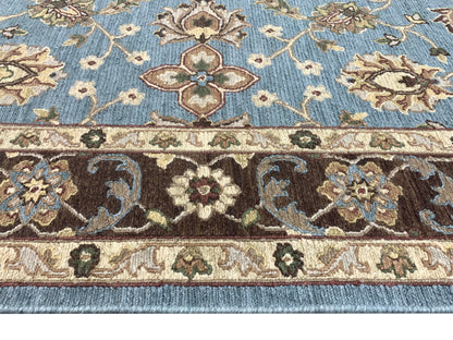 Get trendy with L.Blue Pure Wool Traditional Soumak Area Rug 5.1x7.11ft 155x240Cms - Traditional Rugs available at Jaipur Oriental Rugs. Grab yours for $399.00 today!