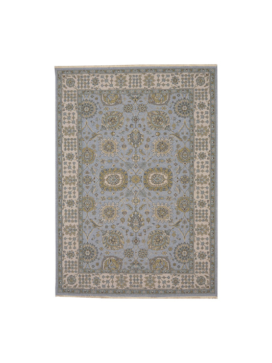 Get trendy with L.Blue Pure Wool Traditional Soumak Area Rug 6.2x8.9ft 189x266Cms - Traditional Rugs available at Jaipur Oriental Rugs. Grab yours for $540.00 today!
