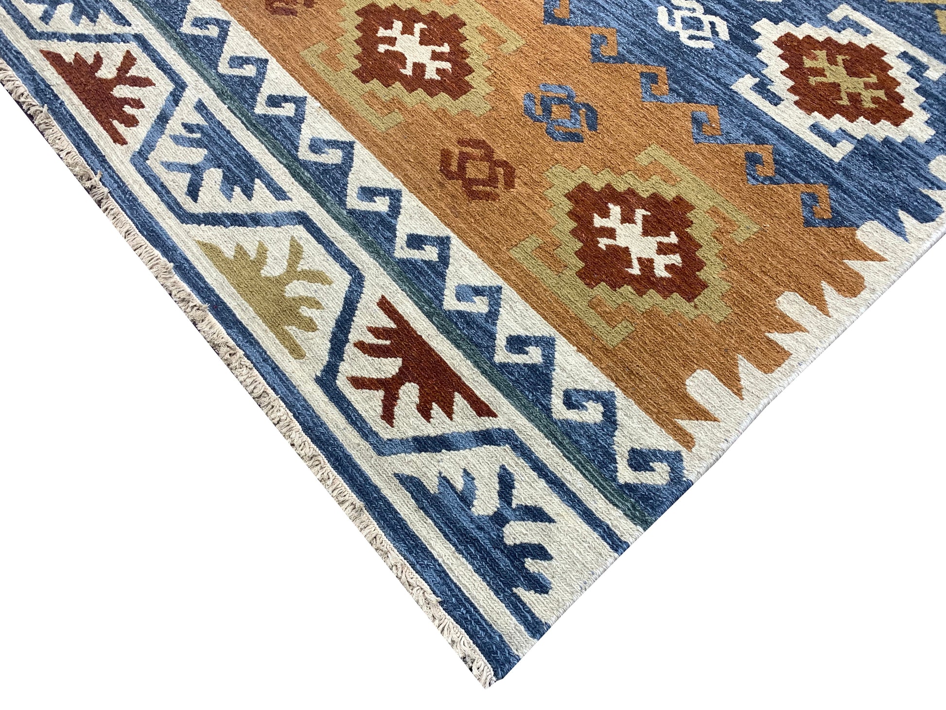 Get trendy with Ivory Pure Wool Traditional Soumak Area Rug 6.0x8.11ft 184x270Cms - Traditional Rugs available at Jaipur Oriental Rugs. Grab yours for $545.00 today!