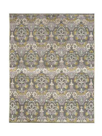 Get trendy with Grey, Brown Viscose & Wool Transitional Handknotted Area Rug 8.8x11.2ft 264x341Cms - Contemporary Rugs available at Jaipur Oriental Rugs. Grab yours for $4065.00 today!