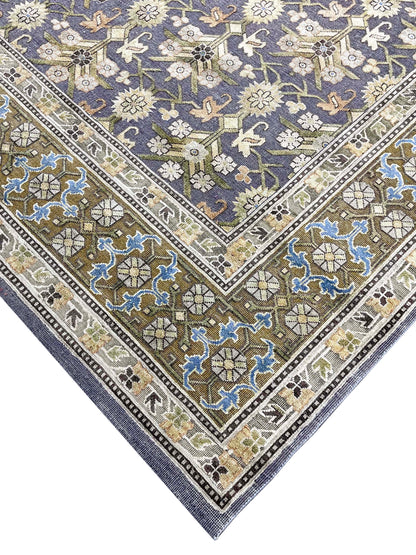 Get trendy with Garden Lavender, Camel, Ivory and Multy Pure Silk Transitional Geometrical Handknotted Area Rug 8.11x12.3ft 273x372Cms - Transitional Rugs available at Jaipur Oriental Rugs. Grab yours for $9830.00 today!