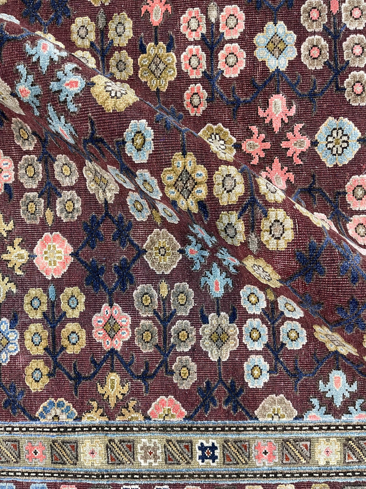 Get trendy with Red and Multy Silk Wool Handknotted Area Rug 5.11x9.2ft 180x279Cms - Traditional Rugs available at Jaipur Oriental Rugs. Grab yours for $2930.00 today!