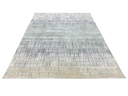 Get trendy with Grey Ivory Silk and Wool Modern Textured Handknotted Area Rug - Modern Rugs available at Jaipur Oriental Rugs. Grab yours for $360.00 today!