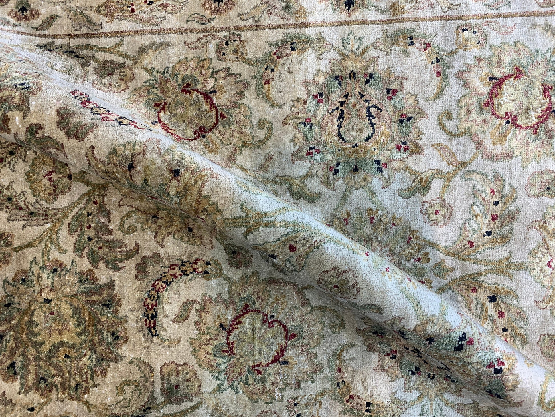Get trendy with Ivory Multi Pure Silk Contemporary Luxurious Handknotted Area Rug 3.11x6.0ft 120x182Cms - Contemporary Rugs available at Jaipur Oriental Rugs. Grab yours for $1899.00 today!