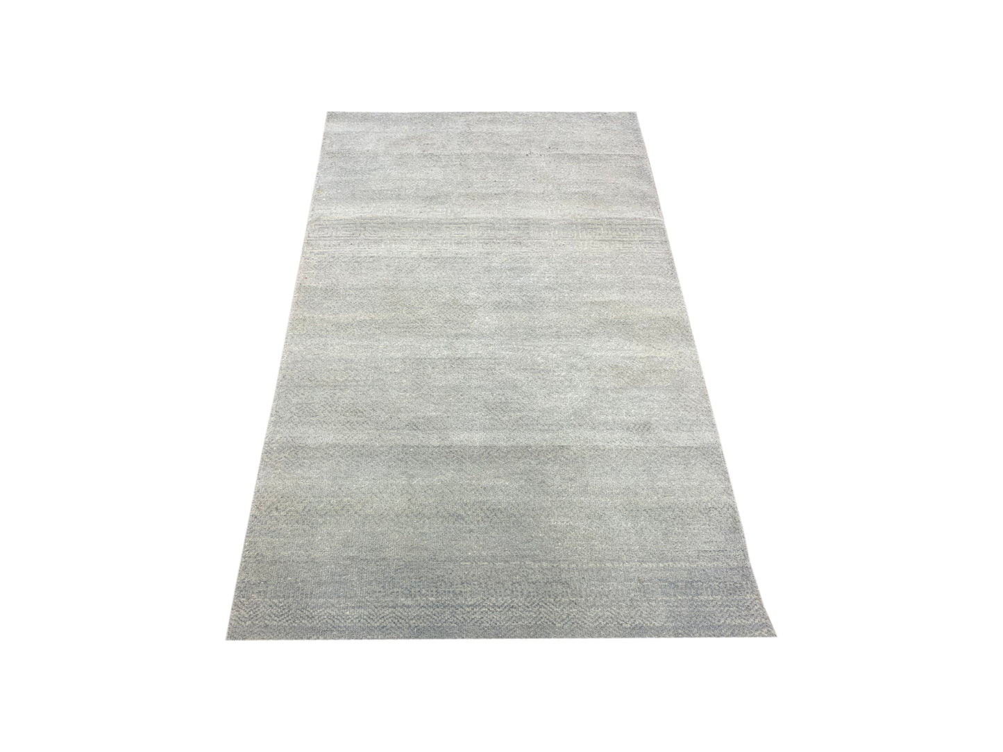 Get trendy with Grey Viscose Wool Modern Handknotted Area Rug 2.11x5.3ft 89x161Cms - Modern Rugs available at Jaipur Oriental Rugs. Grab yours for $645.00 today!