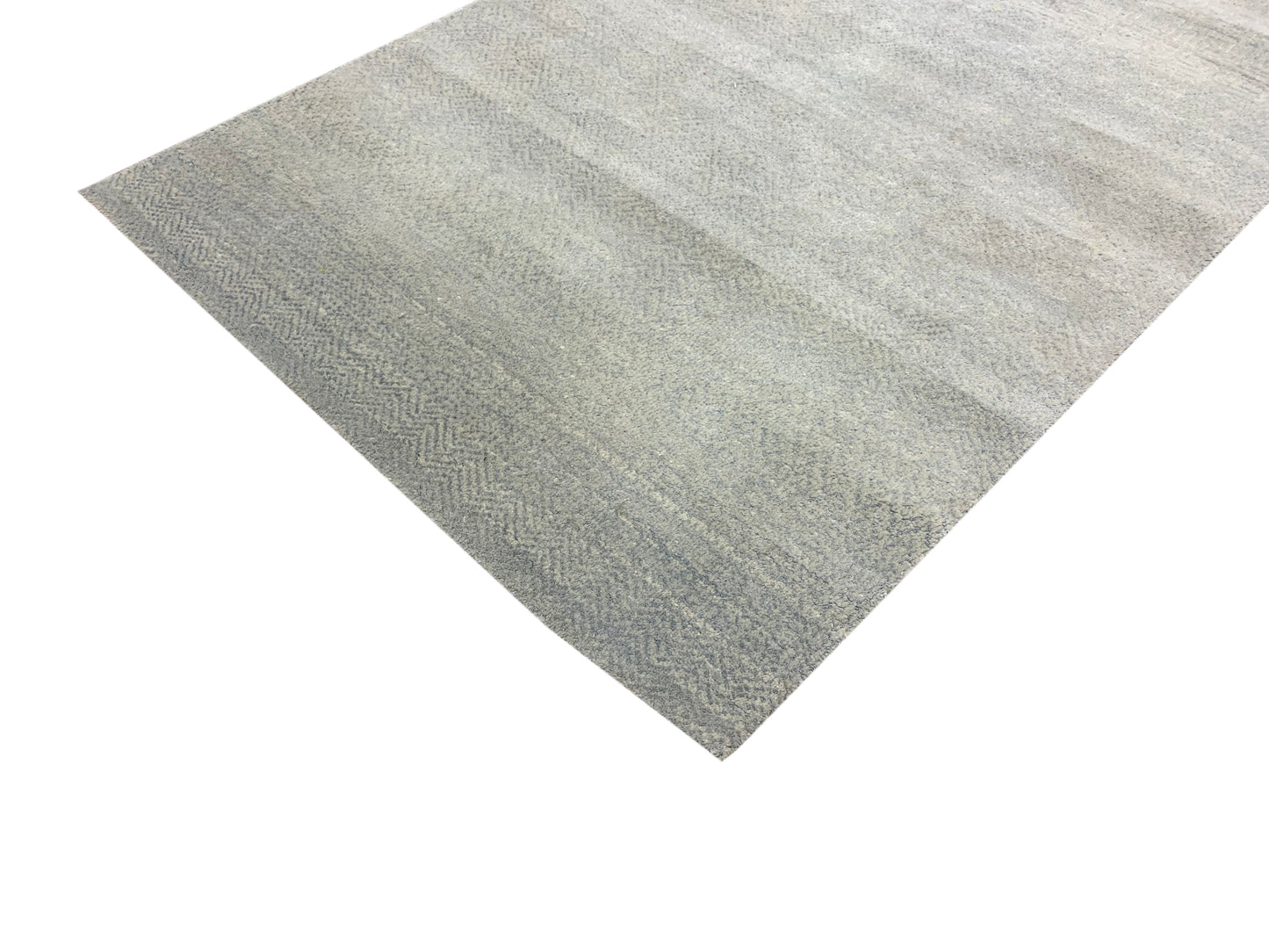 Get trendy with Grey Viscose Wool Modern Handknotted Area Rug 2.11x5.3ft 89x161Cms - Modern Rugs available at Jaipur Oriental Rugs. Grab yours for $645.00 today!