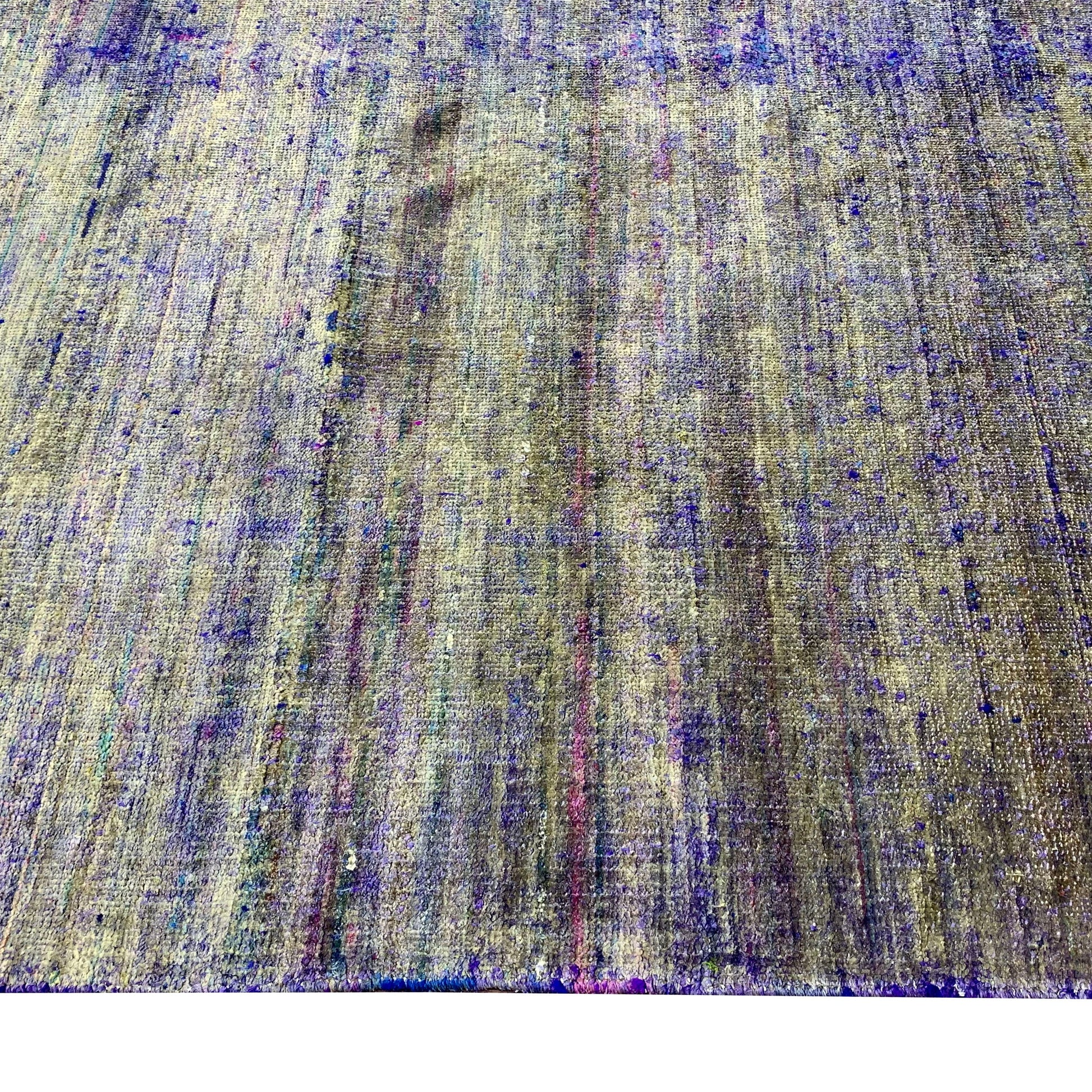 Get trendy with Blue Pure Sari Silk Modern Area Rug 5.10x8.7ft 176x260Cms - Modern Rugs available at Jaipur Oriental Rugs. Grab yours for $3610.00 today!